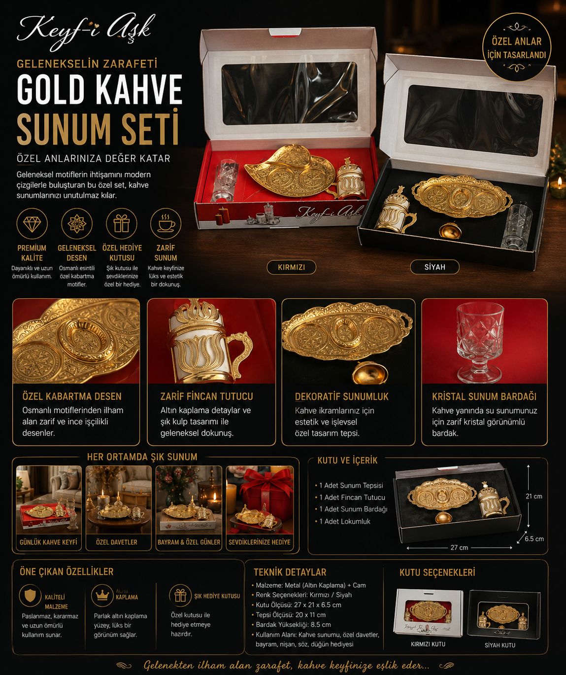 Kahve Sunum  Seti